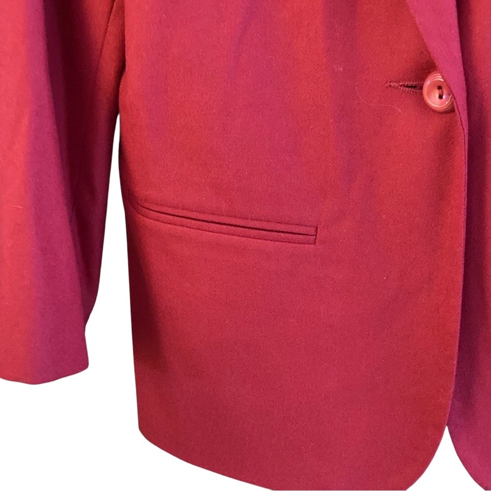 Vintage Sag Harbor Petite Vibrant Red Women's Blazer - Picture 9 of 16